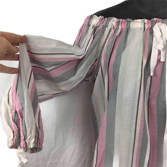 Victoria Secret boho off the shoulder striped top - Picture 7 of 8